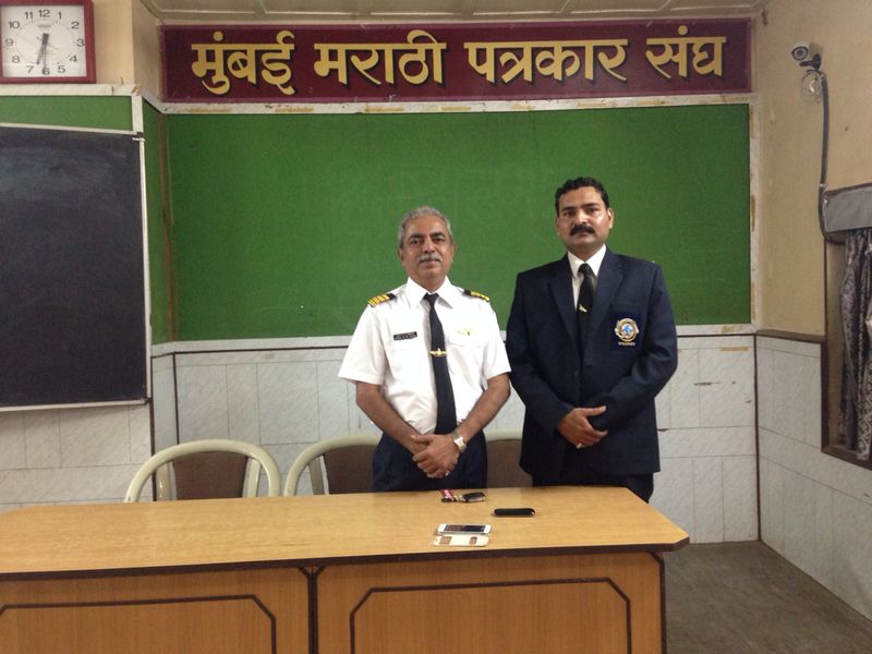 Press Conference by The Skyline Aviation Club at Mumbai Marathi Patrakar Sangh August 2014